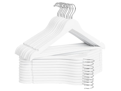 StorageWorks Wooden Coat Hangers, 30 Pack Wood Clothes Hanger for Closet