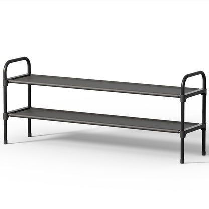 Kitsure Extra-Long Shoe Rack for Closet, 39.0" Wide - 3 Tier, Black