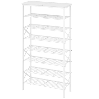 YATINEY 10 Tier Shoe Rack, Large Capacity Shoe Storage Organizer Holds 40 Pairs, Sturdy and Stable, for Entryway, Hallway, Closet, Dorm Room, Rustic Brown SS10BR