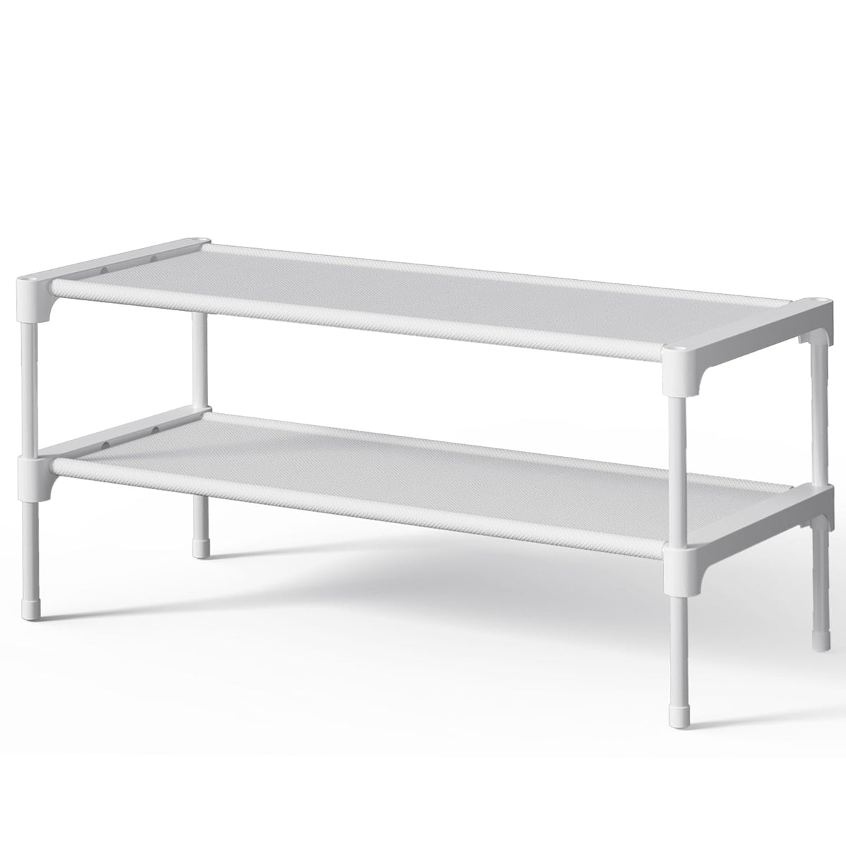 Kitsure Shoe Rack - Non-Woven Shoe Rack Shelf, 27.5" Wide - 3 Tier, Black