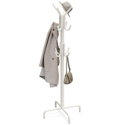 Simple Houseware Standing Coat/Hat Hanger Organizer Rack, 12 Hooks, Bronze