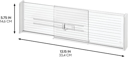 iDesign Plastic Adjustable Drawer Dividers, Clear, Set of 2