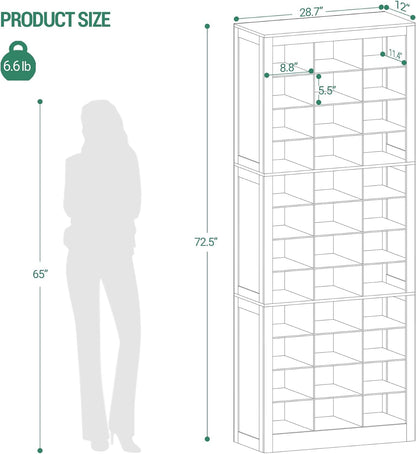 Hzuaneri Shoe Storage Cabinet, 36 Pairs Free Standing Closet Organizer