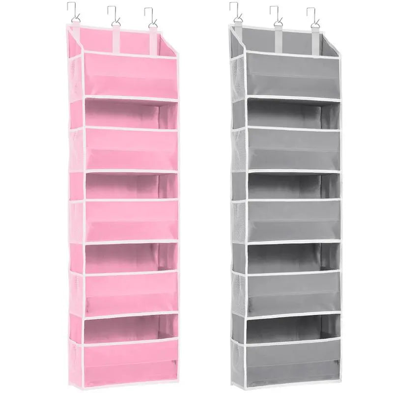 Over The Door Space Saving Organizer - 6-Tier Hangable Storage Organization with 6 Large Pockets, Mesh Side Pockets, Anti-Tilt Design, 44 lb Capacity, Shelves, Apartment Accessories for Bedroom, Kitchen,#SummerWins #DealsForYouDays