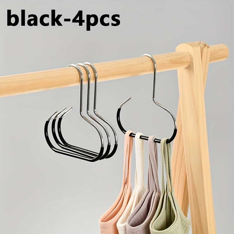 1/4pcs Multifunctional Non-Slip Metal Hooks | Suitable for Underwear, Ties, Suspenders, Scarves, Belts | Wall Mount for Bathroom, Bedroom, Closet, Wardrobe, Home, Dorm Storage Rack, Drying Racks