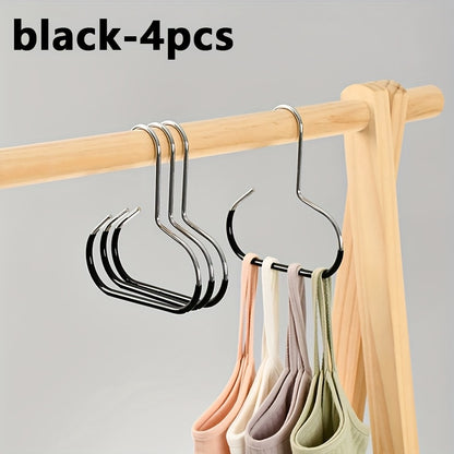 1/4pcs Multifunctional Non-Slip Metal Hooks | Suitable for Underwear, Ties, Suspenders, Scarves, Belts | Wall Mount for Bathroom, Bedroom, Closet, Wardrobe, Home, Dorm Storage Rack, Drying Racks