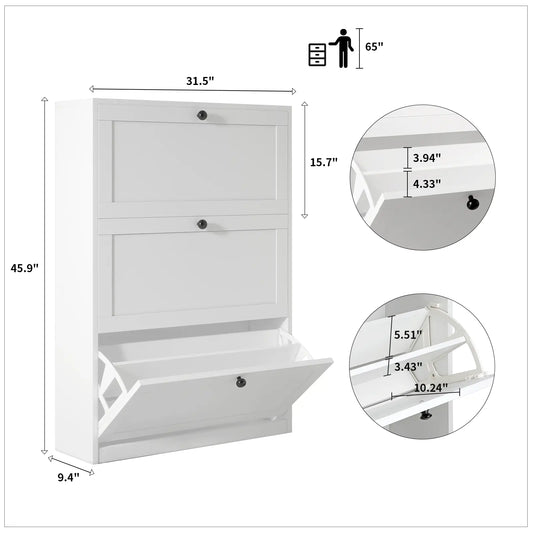 VOWNER Shoes Cabinet for Entryway, shoe rack organizer for Hallway, Living Room,Bedroom Organiser