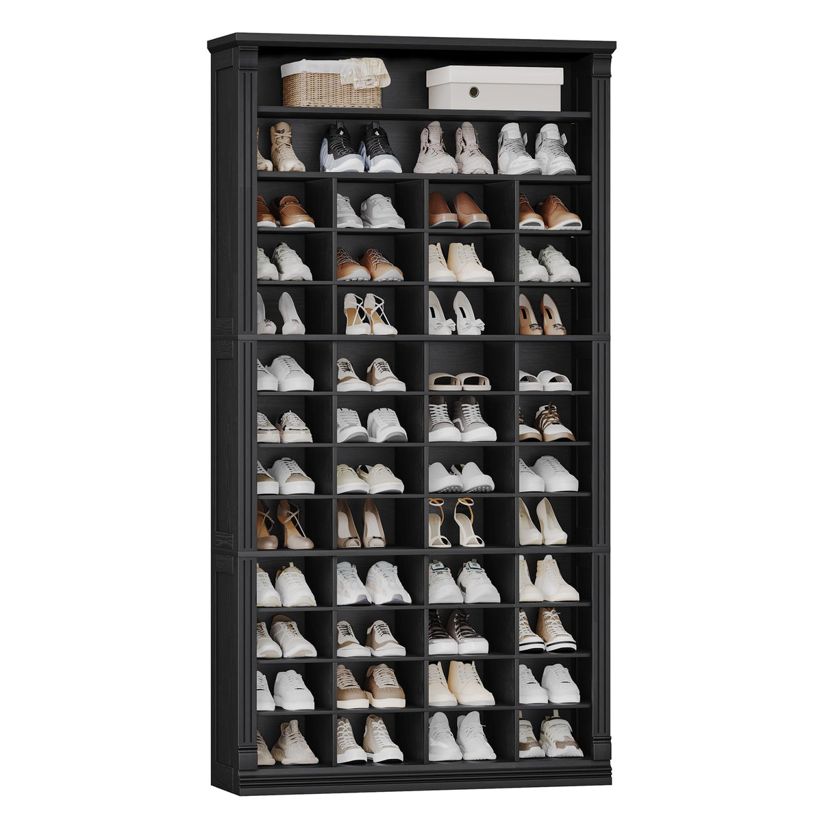 Hzuaneri 13 Tiers Shoe Storage Cabinet, Tall Shoe Cabinet with Cubby