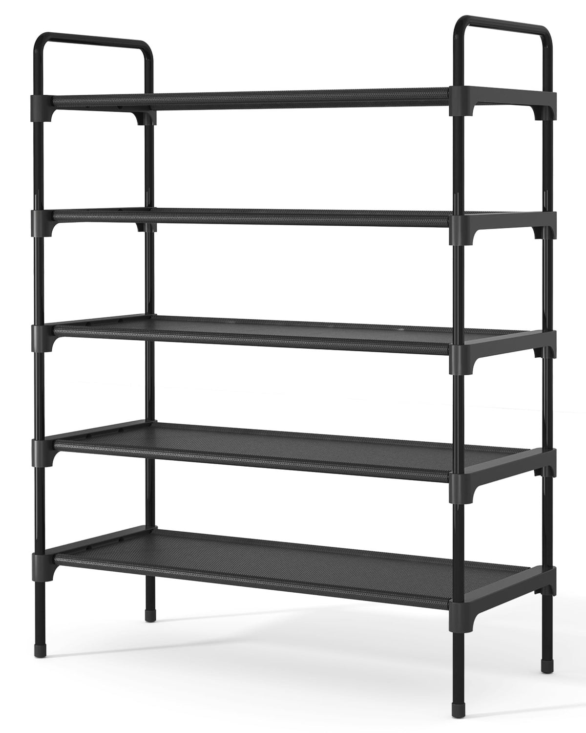 Kitsure Shoe Rack for Closet, Shoe Storage, 27.6" Wide - 3 Tiers, Black