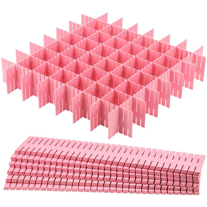 acDesign 40Pcs Grid Drawer Dividers, Adjustable Drawer Organizer for Socks, Underwear, Lingerie, Makeup, Bedroom Office Kitchen Storage (White)