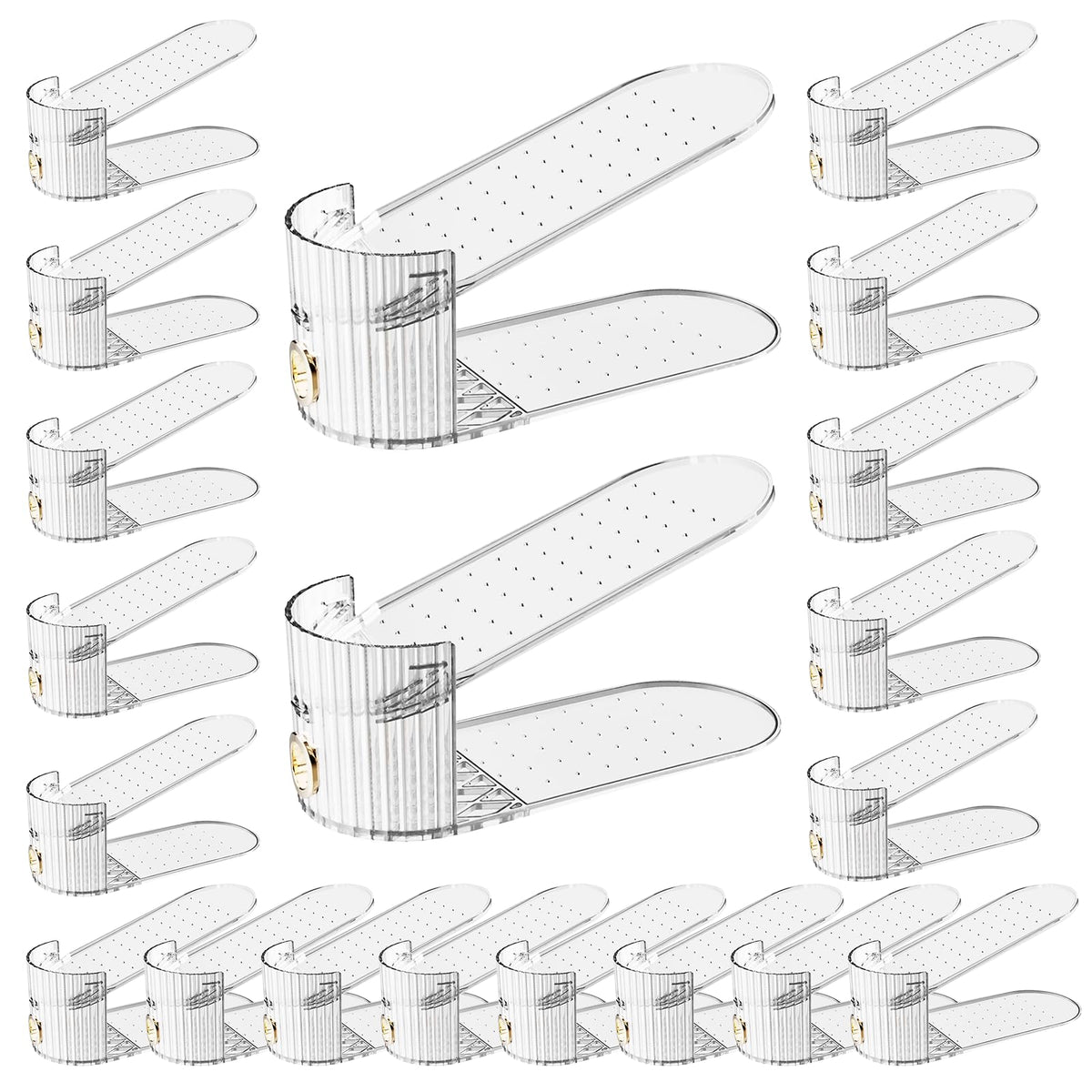 Adjustable Shoe Slot Organizer for Closet Space Saver(10-Pack)