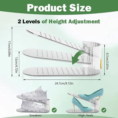 Adjustable Shoe Slot Organizer for Closet Space Saver(10-Pack)