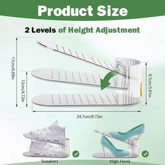 Adjustable Shoe Slot Organizer for Closet Space Saver(10-Pack)