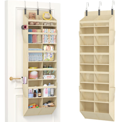 Lifewit 1 Pack Over the Door Organizer 5 Section Hanging Storage, Dark Gray