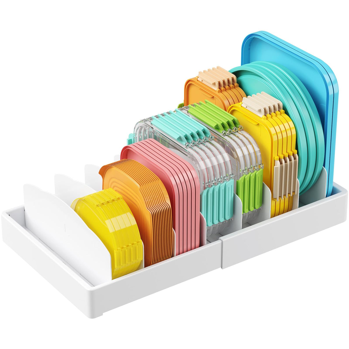 Lifewit Kitchen Cabinet Organizer for Food Contanier Lid with 7 Sections