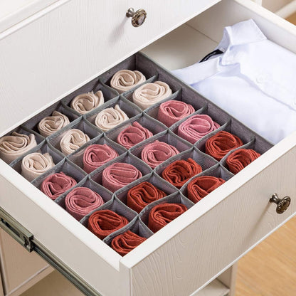 Qozary 2 Pack Socks Underwear Drawer Organizer Divider