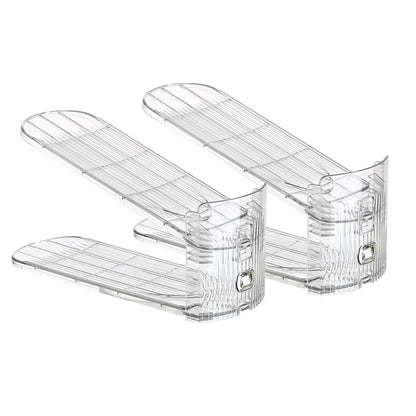 12 Pack Shoe Slots Organizer Adjustable Level Shoe Stacker Holder Storage Space Saving Sneakers Display Tray Rack for Closet