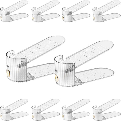 Adjustable Shoe Slot Organizer for Closet Space Saver(10-Pack)