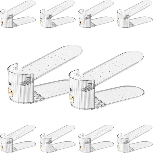 Adjustable Shoe Slot Organizer for Closet Space Saver(10-Pack)