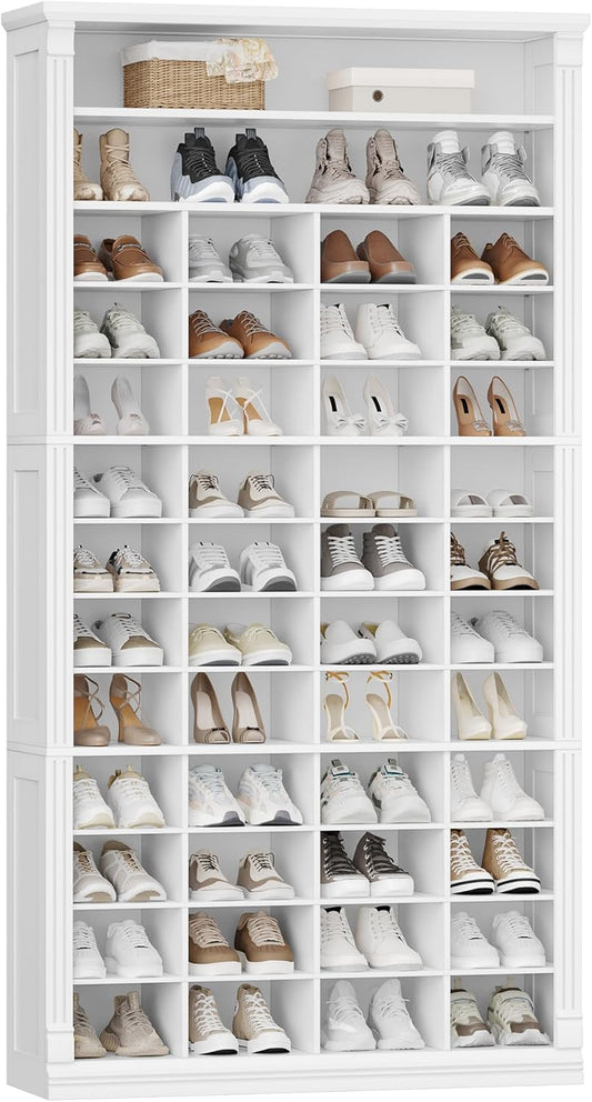 Hzuaneri 13 Tiers Shoe Storage Cabinet, Tall Shoe Cabinet with Cubby