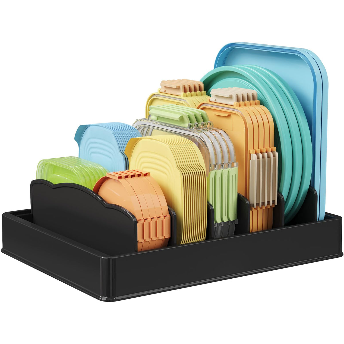 Lifewit Kitchen Cabinet Organizer for Food Contanier Lid with 7 Sections