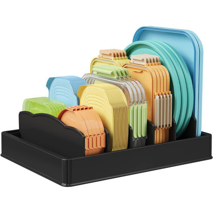 Lifewit Kitchen Cabinet Organizer for Food Contanier Lid with 7 Sections