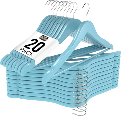 Utopia Home Wooden Hangers 20 Pack – Slim Suit Hangers Natural