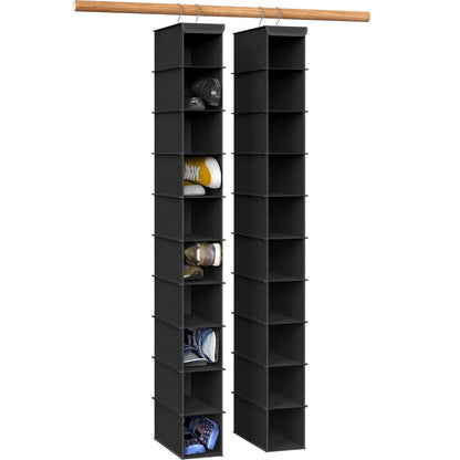 Simple Houseware 10 Shelves Closet Hanging Shoe Organizer, Gray