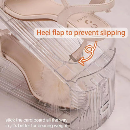 12 Pack Shoe Slots Organizer Adjustable Level Shoe Stacker Holder Storage Space Saving Sneakers Display Tray Rack for Closet