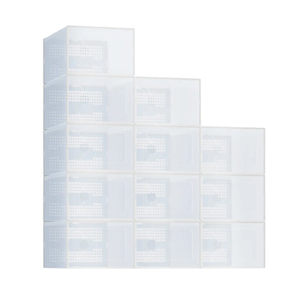 Clear Shoe Storage Boxes, Plastic Stackable Shoe Containers with Lids, Display Sneaker Case Organizer for Closet, Under Bed, Entryway, Space Saving Storage, Storage Organization
