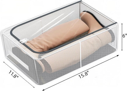 3 Pack Clear Shoe Closet Organizer for Boots Sneaker, 15.8" x 11.8" x 6"