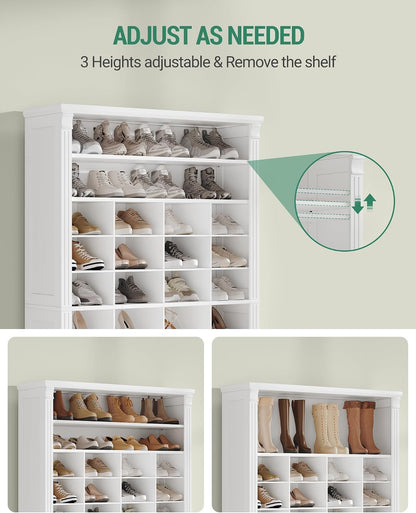 Hzuaneri 13 Tiers Shoe Storage Cabinet, Tall Shoe Cabinet with Cubby