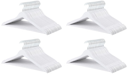 Amazon Basics Durable Wooden Suit Clothes Hangers, Closet Organizer, Cherry, 20-Pack