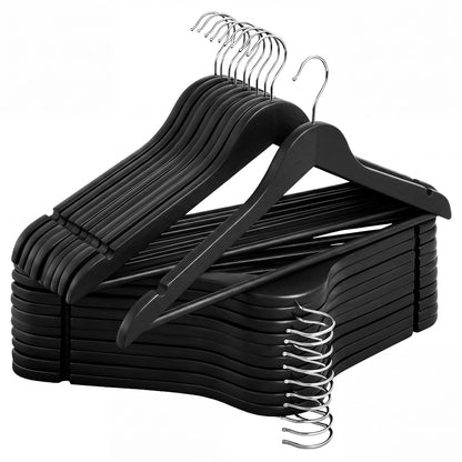 StorageWorks Wooden Coat Hangers, 30 Pack Wood Clothes Hanger for Closet