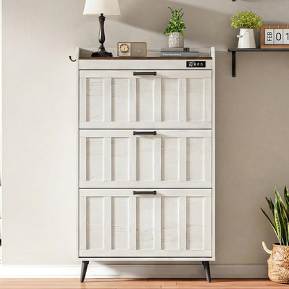 ChooChoo Shoe Storage Cabinet with 2 Flip Drawers and Deodorizer