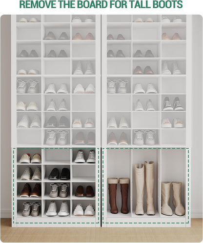 Hzuaneri Shoe Storage Cabinet, 36 Pairs Free Standing Closet Organizer