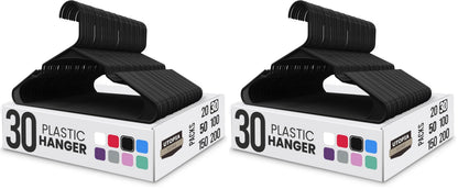 Utopia Home Plastic Hangers 50 Pack – Space Saving Clothes Hanger White
