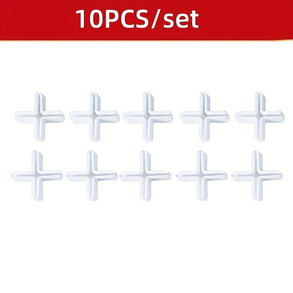White Plastic 10pcs Drawer Dividers - Easy-Install Cross Connectors for Organizing and Separating Drawers, 4 Styles (T, X, L, Z) for Grid Panels, Rail Boxes, and Home Storage Solutions, Grid Panel Connectors | Modern Design | Durable Plastic, Desk & Drawe