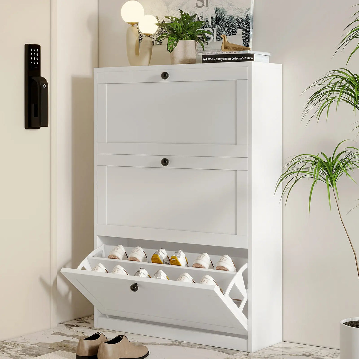 VOWNER Shoes Cabinet for Entryway, shoe rack organizer for Hallway, Living Room,Bedroom Organiser
