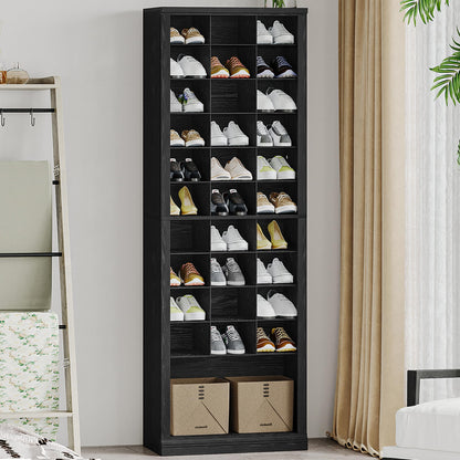 Hzuaneri 11 Tiers Shoe Storage Cabinet, Tall Shoes Cabinet with Cubby