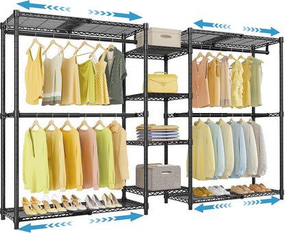 VIPEK X3 Expandable Heavy Duty Clothes Rack Closet Organizer System Black