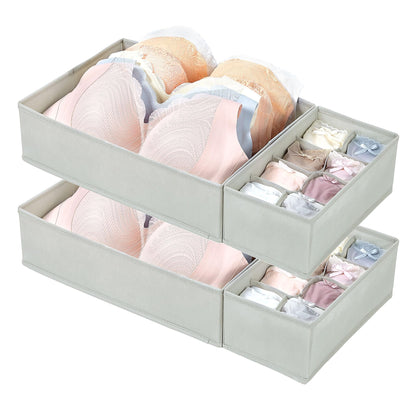Vtopmart 12 Pack Baby Clothes Organizer, Foldable Fabric Drawer Bins, White