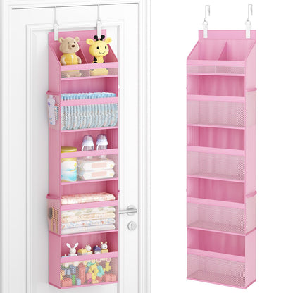 Lifewit 4 Tier Over the Door Organizer, Diaper Hanging Storage, Gray