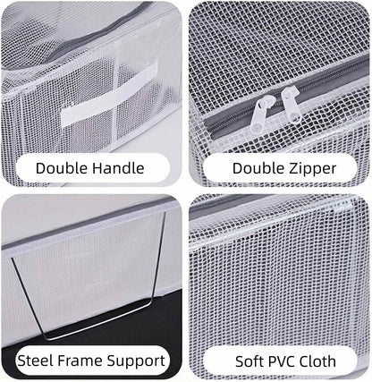 3 Pack Clear Shoe Closet Organizer for Boots Sneaker, 15.8" x 11.8" x 6"