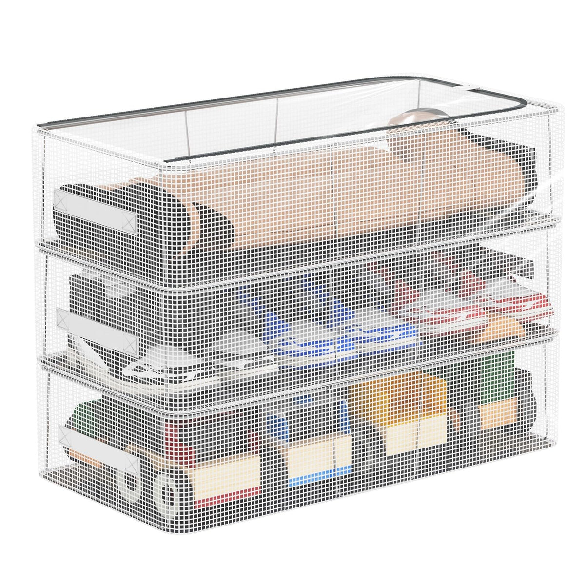 3 Pack Clear Shoe Closet Organizer for Boots Sneaker, 15.8" x 11.8" x 6"