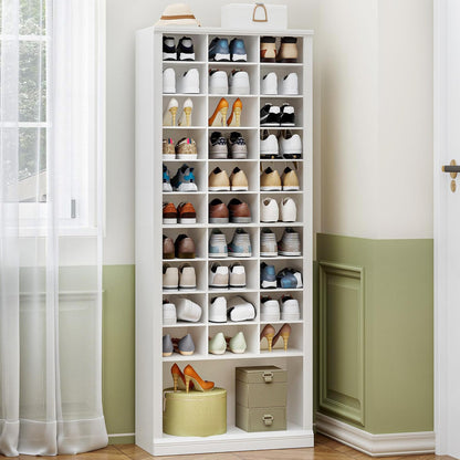 Hzuaneri 11 Tiers Shoe Storage Cabinet, Tall Shoes Cabinet with Cubby
