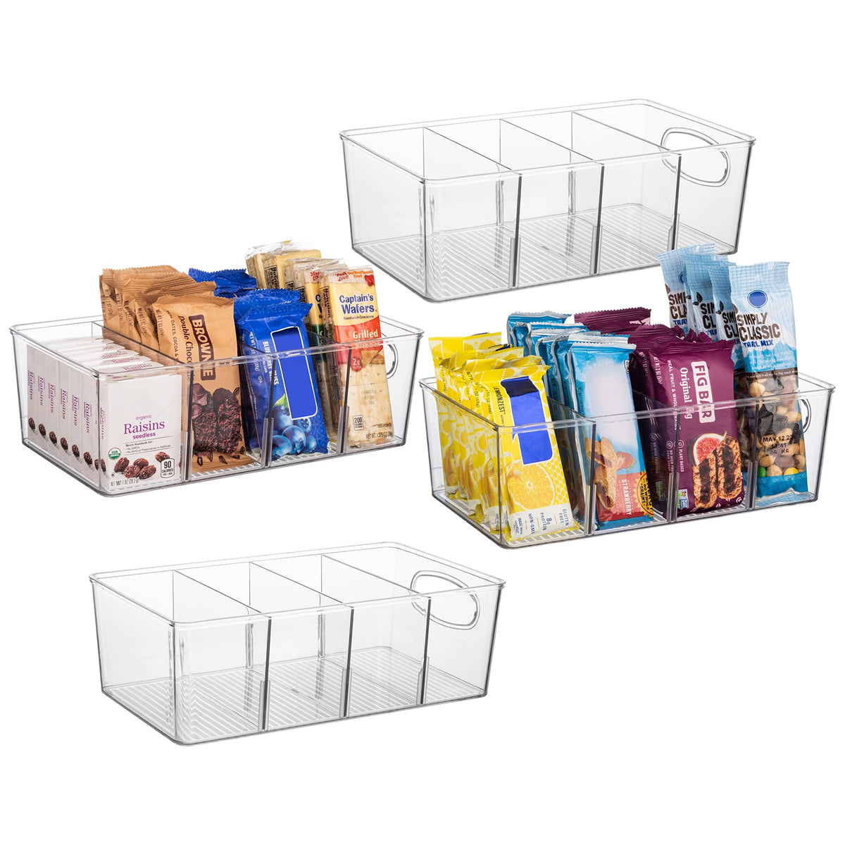 ClearSpace Pantry Organizers and Storage and Cabinet Organizer, 4 Pack