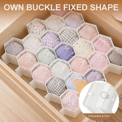 Panties Organizer for Drawer, Honeycomb Cell Divider