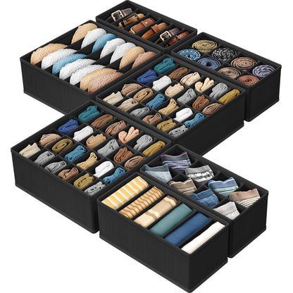Simple Houseware 4-Pack Drawer Organizer Set for Underwear/Socks/Bra, Gray