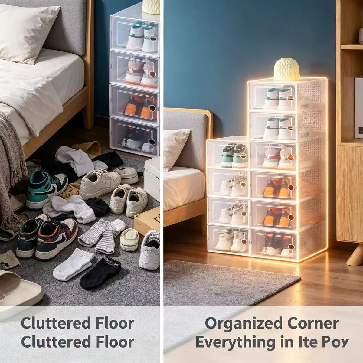 6-Tier 12-Tier 24-Tier Shoe Storage Organizer Fits Tight Spaces Narrow Entryway Apartment Friendly No Drilling Make Space Without Renovation